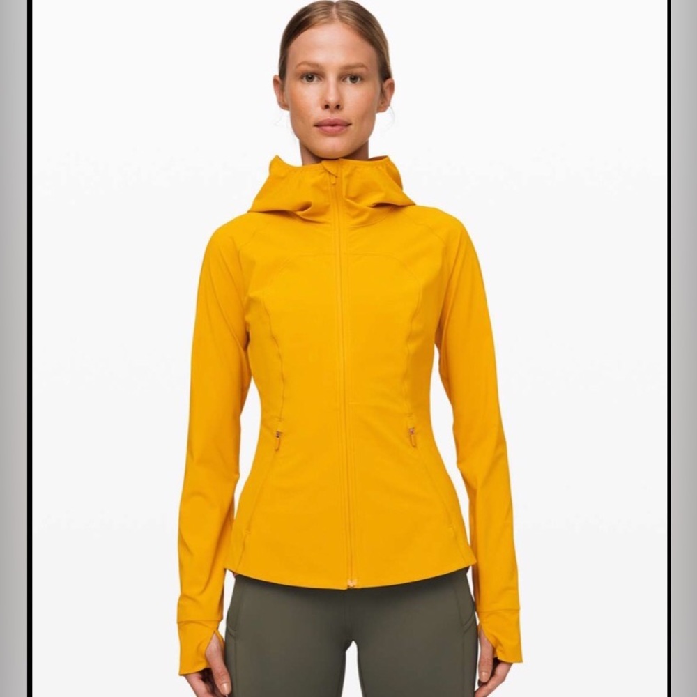 Lululemon Mist Over Yellow Gold Windbreaker Rain Jacket
